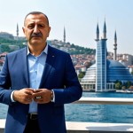 **

A Turkish architect, fully clothed in a modern, stylish outfit appropriate for a business meeting, stands in front of a blueprint of a futuristic building in Istanbul, Turkey. The background features the cityscape with the Bosphorus.  Perfect anatomy, correct proportions, natural pose, well-formed hands, proper finger count, professional photography, high quality, safe for work, appropriate content, fully clothed, professional.

**